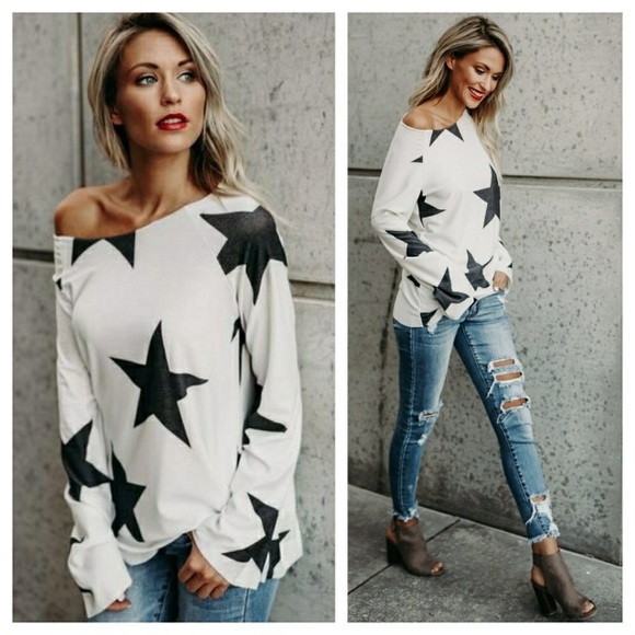 Colima Couture Tops - LAST ONE!!!! Lightweight Star Sweater